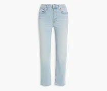70s faded mid-rise straight-leg jeans - Blue