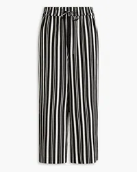 Jason Wu Cropped striped twill wide-leg pants - Black Black