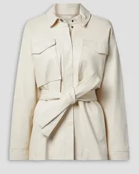 Co Belted leather jacket - White White