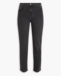 Frame Denim Le High Straight high-rise straight-leg jeans - Black Black