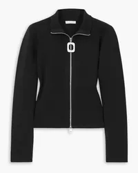 J.W.Anderson Waffle-knit turtleneck cardigan - Black Black