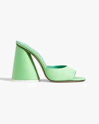 ATTICO Luz satin mules - Green Green