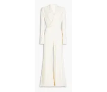 Bette wrap-effect crepe wide-leg jumpsuit - White