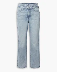 Veronica Beard Blake cropped high-rise straight-leg jeans - Blue Blue