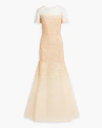 Carolina Herrera New York Embellished tulle gown - Orange Orange