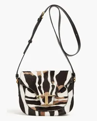 TOD'S Tsi Tracollina Micro zebra-print calf hair shoulder bag - Animal print Animal