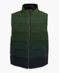 Missoni Quilted dégradé bouclé-knit vest - Green Green