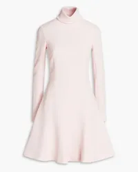 EMILIA WICKSTEAD Flared cutout textured crepe mini dress - Pink Pink