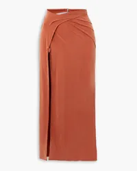 Jacquemus Espelho twisted cupro-blend midi skirt - Red Red