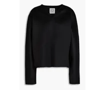 Wool and cashmere-blend sweater - Black