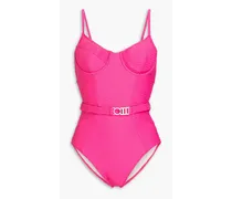 Spencer belted swimsuit - Pink