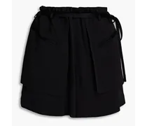 Hammered satin shorts - Black