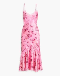 CAMI NYC Florentina floral-print silk-satin midi dress - Pink Pink