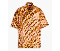 Sandro Avery leopard-print cotton-poplin shirt - Animal print Animal