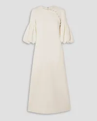 Huishan Zhang Jia faux pearl-embellished recycled-crepe maxi dress - White White