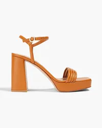 Gianvito Rossi Lena leather platform sandals - Brown Brown