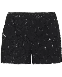 Valentino Garavani Studded cotton-blend corded lace shorts - Black Black