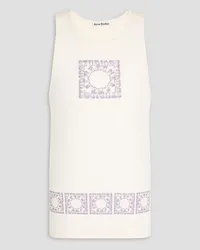 Acne Studios Printed cotton-jersey tank - White White