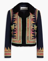 Valentino Garavani Embroidered cotton jacket - Blue Blue