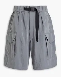 Y-3 Belted twill cargo shorts - Gray Gray