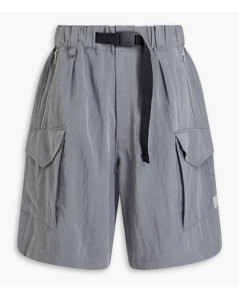 Y-3 Belted twill cargo shorts - Gray Gray
