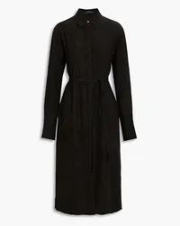 Joseph Dold crinkled-satin midi shirt dress - Black Black