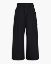 Alexander Wang Cotton-poplin wide-leg cargo pants - Black Black