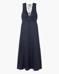 Joslin Grace pintucked linen maxi dress - Blue Blue