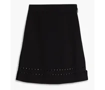 Cutout stretch-ponte mini skirt - Black