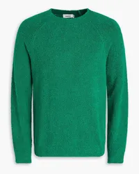 Sandro Bouclé-knit cotton-blend sweater - Green Green