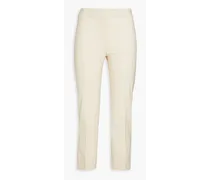 Pina cropped stretch wool slim-leg pants - White