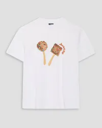 Jacquemus Printed cotton-jersey T-shirt - White White