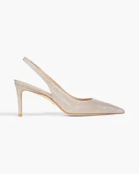 Stuart Weitzman Lamé slingback pumps - Metallic Metallic