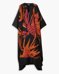 Taller Marmo Palm Springs duchesse satin-trimmed brocade kaftan - Black Black