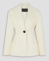 Proenza Schouler Cotton and wool-blend jacquard peplum blazer - White White