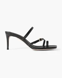 Porte & Paire Leather sandals - Black Black