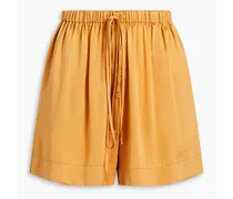 Terra silk-satin shorts - Yellow