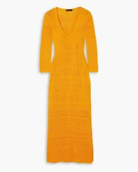 Rag & Bone Renee crocheted cotton-blend midi dress - Yellow Yellow