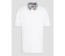 Cotton-piqué polo shirt - White
