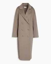 Loulou Studio Double breasted wool and cashmere-blend velvet coat - Neutral Neutral