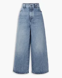 KHAITE Rapton high-rise wide-leg jeans - Blue Blue