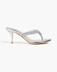 Gianvito Rossi Tropea braided metallic suede sandals - Metallic Metallic