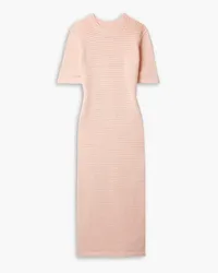 Lauren Manoogian Crocheted cotton-blend midi dress - Pink Pink