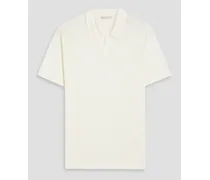 Shaun linen-jersey polo shirt - White