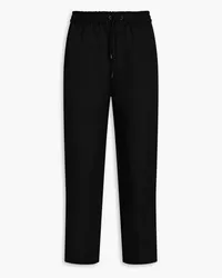 Etro Cropped twill pants - Black Black