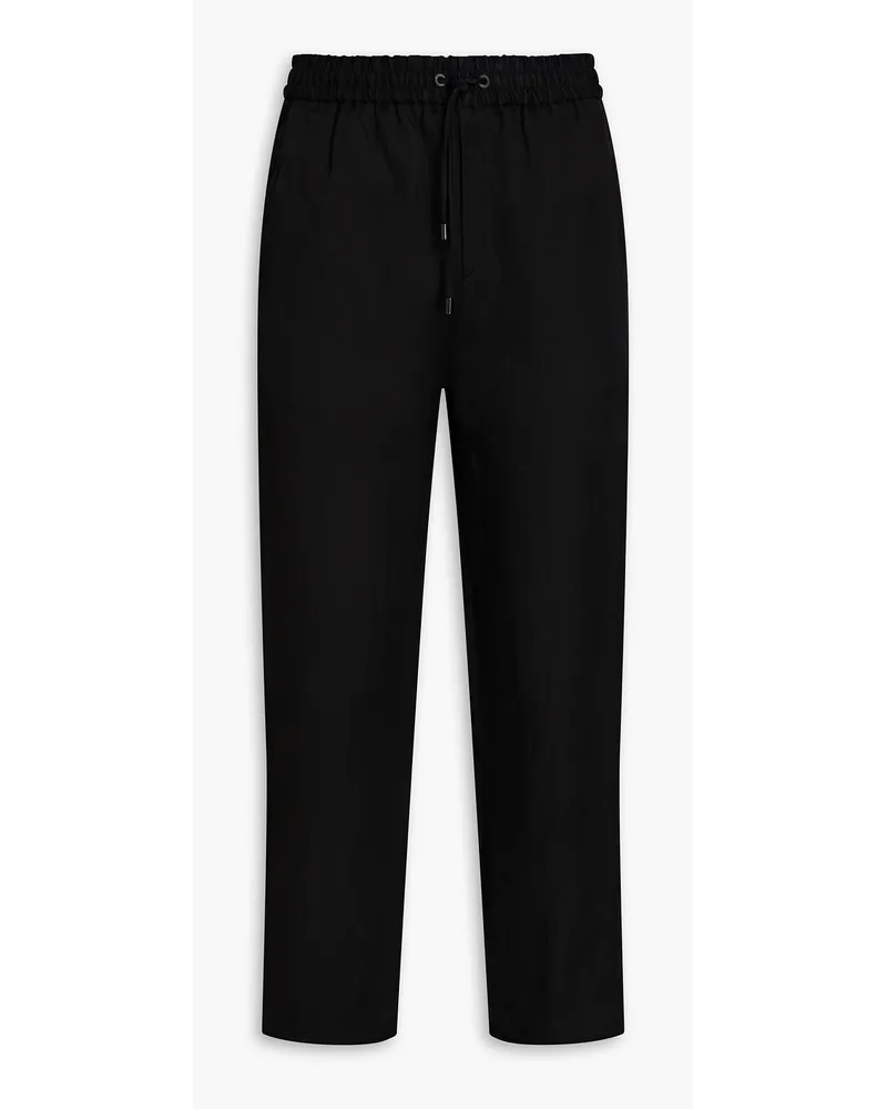 Etro Cropped twill pants - Black Black