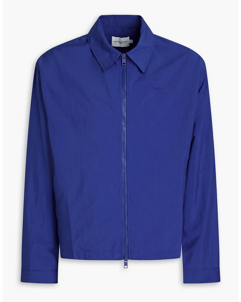 Kitsuné Appliquéd shell track jacket - Blue Blue