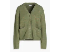 Mélange knitted cardigan - Green