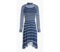 Embellished silk-chiffon dress - Blue