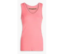 Pima cotton-jersey tank - Pink